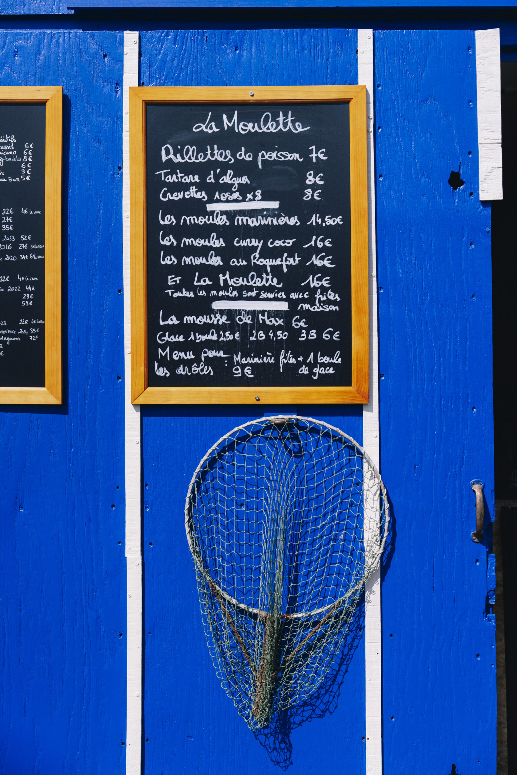 menu moules frites biere vin huitres la moulette restaurant